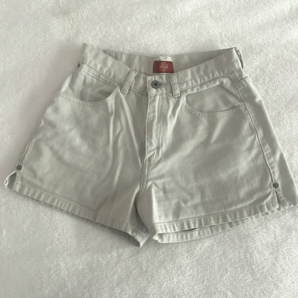 GAP Y2K Cream Denim Women’s High-Rise Cotton Shorts, Size 4